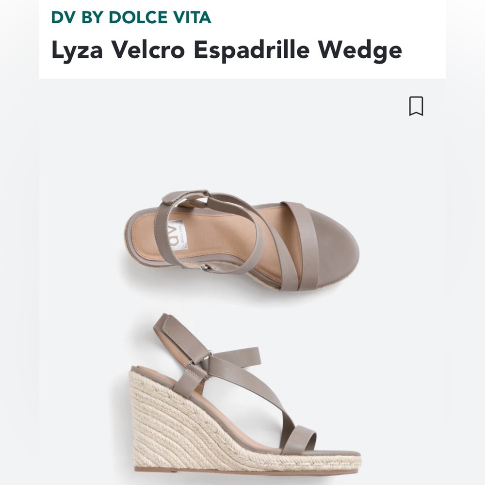 Brand Dolce Vita - Lyza Velcro EspadrillaWedge in Taupe